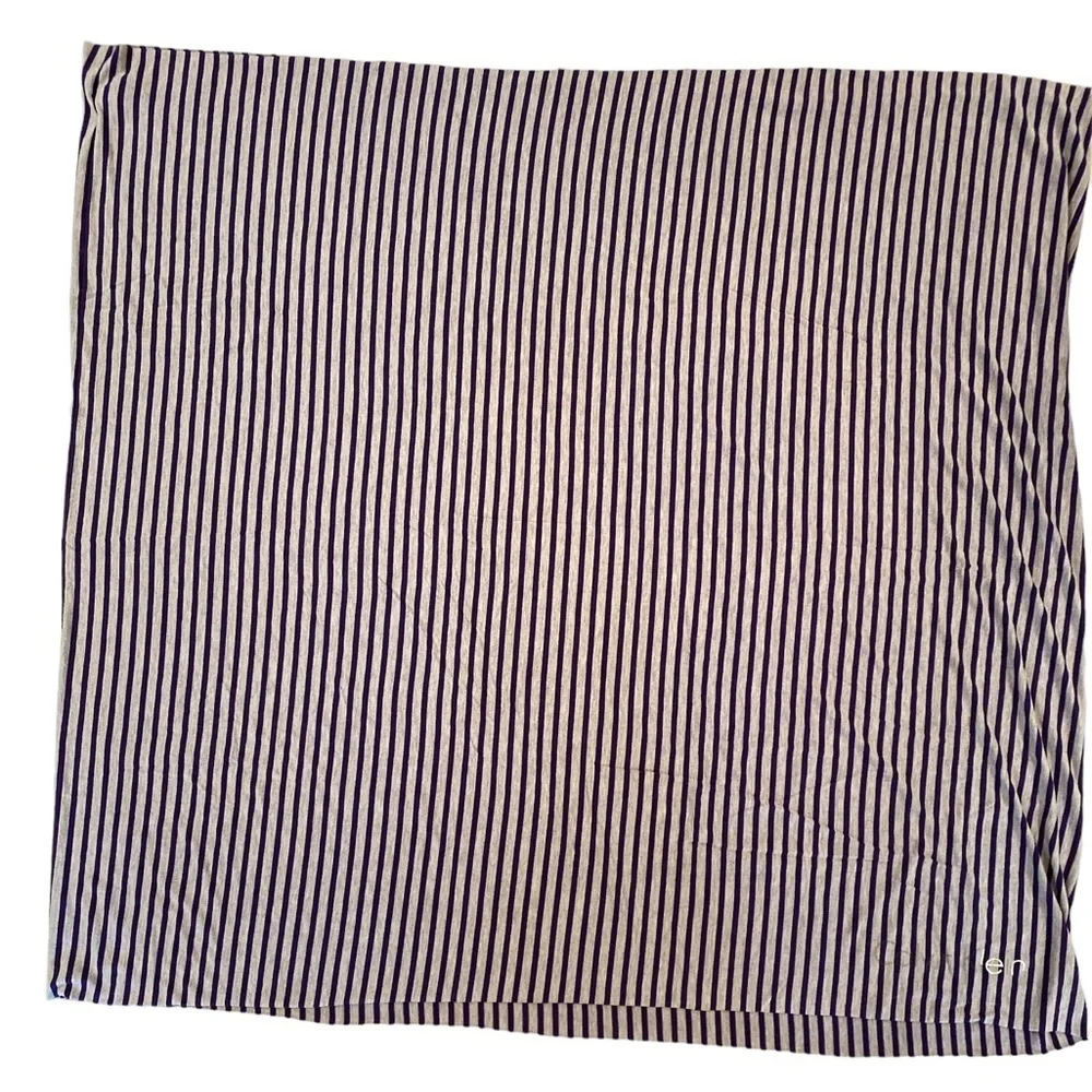 Calvin Klein Infinity Scarf | Purple + Gray | 95% Rayon + 5% Spandex